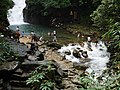The waterfalls in the Thai part of the mountains are popular destinations