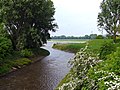 Historischer Rundgang, Mündung der Erft in den Rhein bei der ehemaligen römischen Rheinbrücke von Novaesium