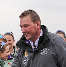 Matthew Pinsent is pictured side on.