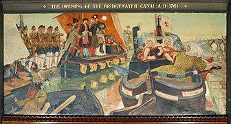 "The Opening of the Bridgewater Canal A.D. 1761" by Ford Madox Brown in Manchester Town Hall.