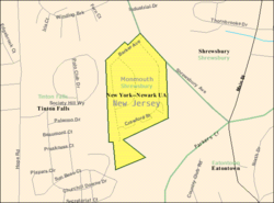 Census Bureau map of Shrewsbury Township, New Jersey