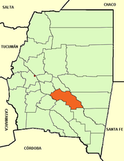 Location of Avellaneda Department within Santiago del Estero Province