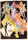 Design for the wall-painting Colourful-dance, 1927, Museum Folkwang