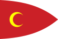 Seekriegsflagge des Osmanischen Reichs (1453–1517) und Flagge des Osmanischen Reiches (1453–1517)