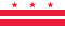 The flag of D.C. with a border