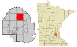 Location of Maple Grove within Hennepin County, Minnesota