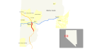 Intestate 580 (Nevada) map