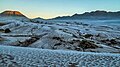 Unique phenomenon on Mount Bromo, ice dew (embun upas) that looks like snow