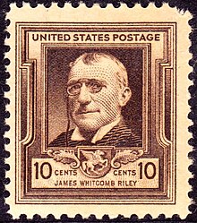 A postage bearing Riley's image