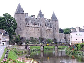 View of Josselin Castle from the River Oust
