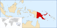 Location of Port Moresby International Airport