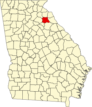 Map of Georgia highlighting Madison County
