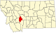 State map highlighting Broadwater County