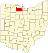 State map highlighting Sandusky County