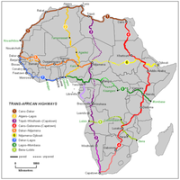 Map of Trans-African Highway System 2019