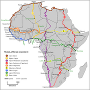 Map of Trans-African Highways.