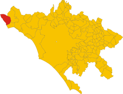 Location in the Metropolitan City of Rome