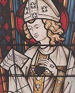 Stained glass image of Saint Norbert of Xanten