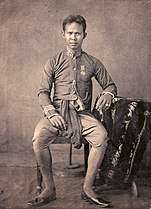 Prince Yodyingyot, later Bowon Wichaichan with the early Rattanakosin style clothing, before 1885