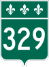 Route 329 marker