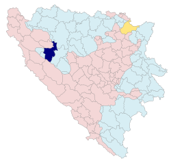 Location of Ribnik, Republika Srpska within Bosnia and Herzegovina