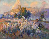 Les chardons en bord de Seine (Chardons en fleurs), oil on canvas, 65 × 81 cm