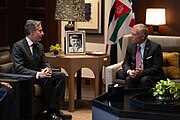 Secretary Blinken with King Abdullah II in Amman, Jordan, April 2024