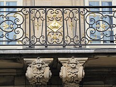 Detail of a wrought iron balcony
