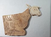 A Sumerian group of two separate shell inlay fragments forming the body and head of a sheep. Circa 27th - 24th Century BC. From a Mayfair gallery, London, UK.