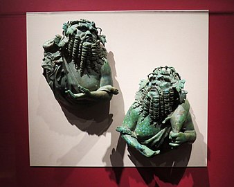 Two Roman bronze fulcra (couch ornaments) representing Silenus, 1st century BC – 1st century AD (Art Institute of Chicago)