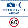 (G6-328-1) Speed Camera Ahead (Speed Limit) (used in New South Wales)