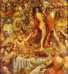 Bacchanal (date unknown), oil on canvas, 90 x 83 cm., private collection