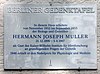 Gedenktafel für Hermann Joseph Muller in Berlin