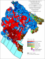 Ethnic structure of Montenegro by settlements 2003