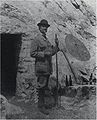 Count Henry Russell in front of one of his caves on the Vignemale