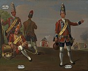 Grenadiers, 16th and 17th Regiments of Foot, and Grenadier and Drummer, 18th Royal Irish Regiment of Foot