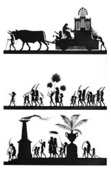 Selected silhouette wall frieze illustration, from Diefenbach's Per aspera ad astra or music children, 1892[4]