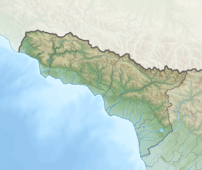 Map showing the location of Bichvinta-Miuseri Strict Nature Reserve