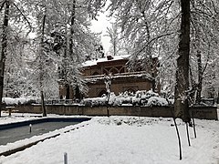 Ghalamestan Park in a snowy day