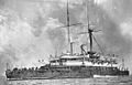 HMS Anson (1886), Einheit der Admiral-Klasse mit der Hauptbewaffnung in offenen Barbetten