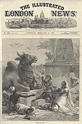 "Famine in India" front cover of Illustrated London News, February 21, 1874
