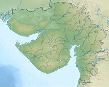 Map showing the location of Khambhalida Caves