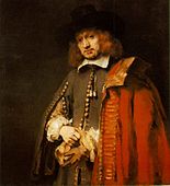 Portrait of Jan Six, a painting of a wealthy friend of Rembrandt (1654)