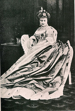 Hortense Schneider in the title role of the operetta La Grande-Duchesse de Gérolstein by Jacques Offenbach (1867).
