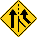W4-3 (D) Added right lane