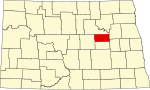 State map highlighting Eddy County