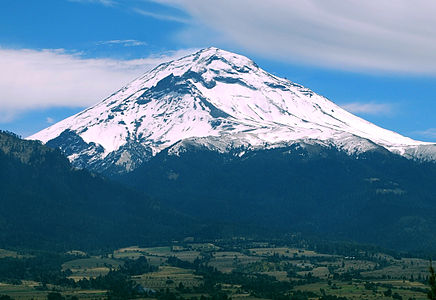 Popocatépetl is the second highest summit of México.