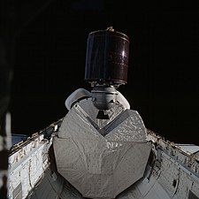 SBS-3 satellite with PAM-D stage being launched from Space Shuttle Columbia