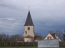 The church in Saint-Aubin-sur-Loire