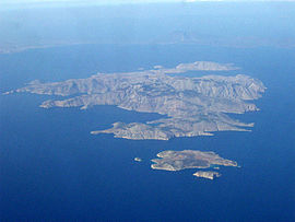 View of Symi, with Nimos offshore at top right